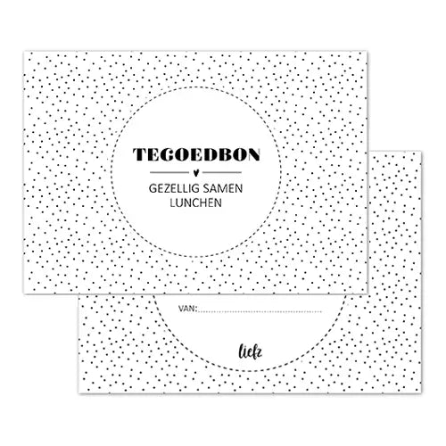 Tegoedbon - Gezellig samen lunchen