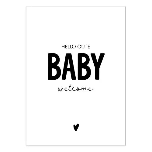 Kaart - Hello cute baby