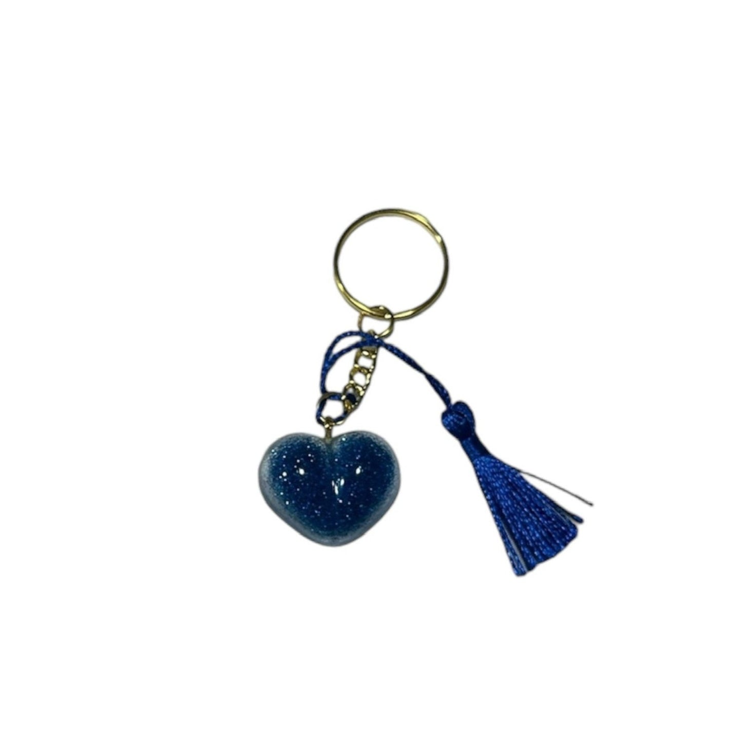 Epoxy - Sleutelhanger Hart Groen/Blauw